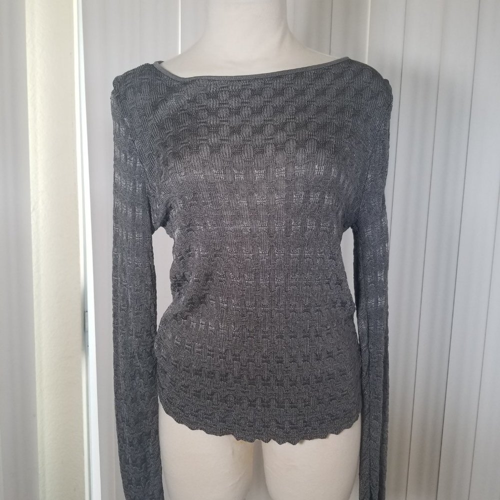 Silver metallic blouse
